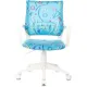 Кресло детское Бюрократ BUROKIDS 1 W голубой Sticks 06 крестов. пластик пластик белый. Фото товара с разных ракурсов.